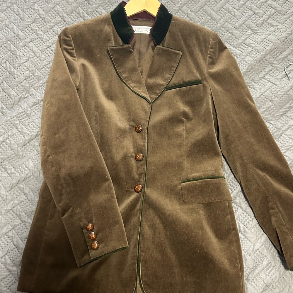 Susanne Von Dornberg, Von Domberg Classic Long Corduroy Blazer. Equestrian, S